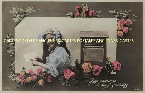 Cartes postales anciennes > CARTES POSTALES > carte postale ancienne > cartes-postales-ancienne.com Fleurs avec vase