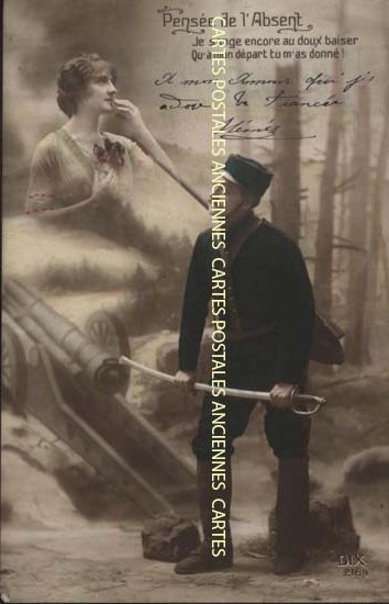 Cartes postales anciennes > CARTES POSTALES > carte postale ancienne > cartes-postales-ancienne.com Militaire Fantaisie