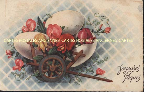 Cartes postales anciennes > CARTES POSTALES > carte postale ancienne > cartes-postales-ancienne.com Paques Joyeuses paques
