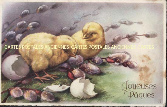 Cartes postales anciennes > CARTES POSTALES > carte postale ancienne > cartes-postales-ancienne.com Paques Joyeuses paques