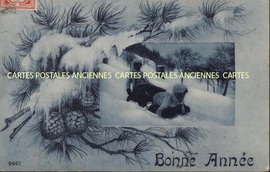 Cartes postales anciennes > CARTES POSTALES > carte postale ancienne > cartes-postales-ancienne.com Paysage neige