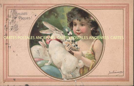 Cartes postales anciennes > CARTES POSTALES > carte postale ancienne > cartes-postales-ancienne.com Paques Joyeuses paques