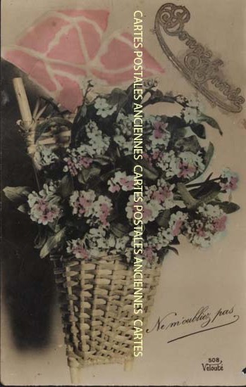 Cartes postales anciennes > CARTES POSTALES > carte postale ancienne > cartes-postales-ancienne.com Fleurs avec vase