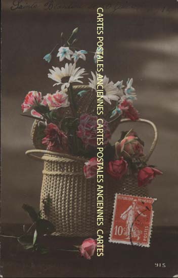 Cartes postales anciennes > CARTES POSTALES > carte postale ancienne > cartes-postales-ancienne.com Fleurs avec vase
