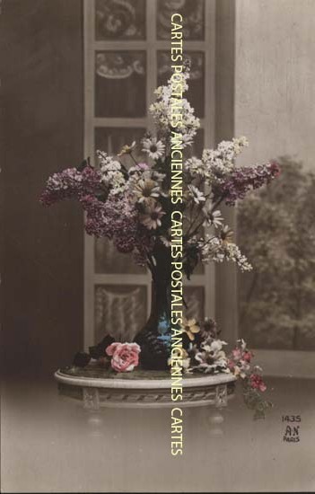Cartes postales anciennes > CARTES POSTALES > carte postale ancienne > cartes-postales-ancienne.com Fleurs avec vase