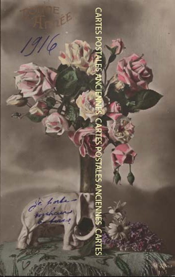 Cartes postales anciennes > CARTES POSTALES > carte postale ancienne > cartes-postales-ancienne.com Fleurs avec vase