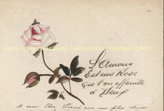 Cartes postales anciennes > CARTES POSTALES > carte postale ancienne > cartes-postales-ancienne.com Fleurs Lyon 2eme