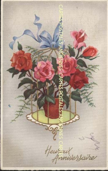 Cartes postales anciennes > CARTES POSTALES > carte postale ancienne > cartes-postales-ancienne.com Fleurs avec vase