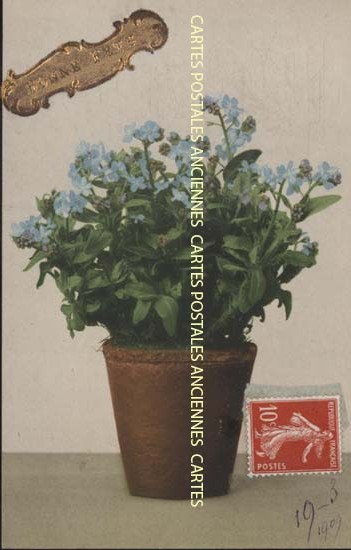 Cartes postales anciennes > CARTES POSTALES > carte postale ancienne > cartes-postales-ancienne.com Fleurs avec vase
