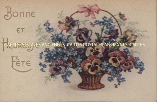 Cartes postales anciennes > CARTES POSTALES > carte postale ancienne > cartes-postales-ancienne.com Fleurs avec vase