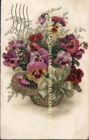 Cartes postales anciennes > CARTES POSTALES > carte postale ancienne > cartes-postales-ancienne.com Fleurs avec vase
