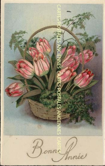 Cartes postales anciennes > CARTES POSTALES > carte postale ancienne > cartes-postales-ancienne.com Fleurs avec vase