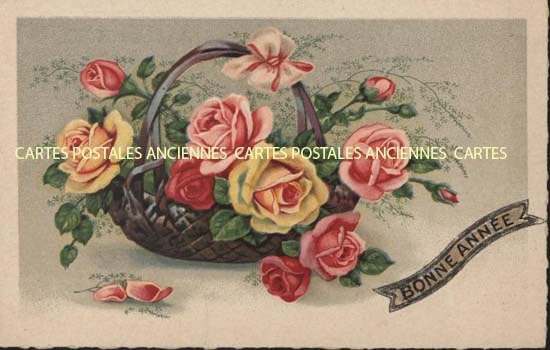 Cartes postales anciennes > CARTES POSTALES > carte postale ancienne > cartes-postales-ancienne.com Fleurs avec vase