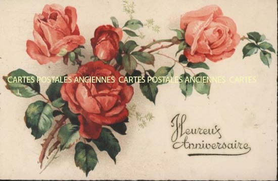 Cartes postales anciennes > CARTES POSTALES > carte postale ancienne > cartes-postales-ancienne.com Anniversaire