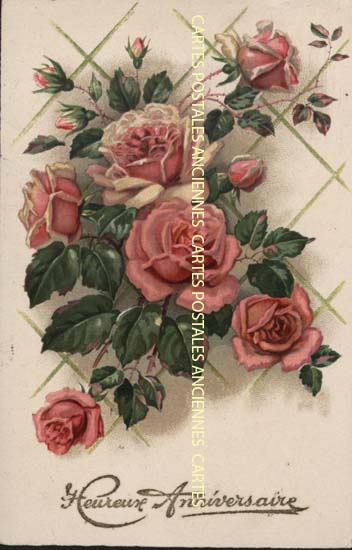 Cartes postales anciennes > CARTES POSTALES > carte postale ancienne > cartes-postales-ancienne.com Anniversaire