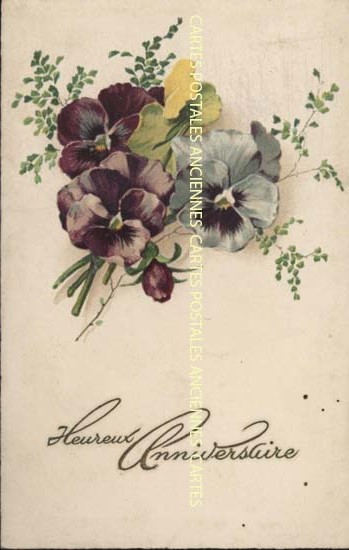 Cartes postales anciennes > CARTES POSTALES > carte postale ancienne > cartes-postales-ancienne.com Anniversaire