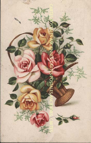 Cartes postales anciennes > CARTES POSTALES > carte postale ancienne > cartes-postales-ancienne.com Fleurs avec vase