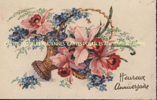 Cartes postales anciennes > CARTES POSTALES > carte postale ancienne > cartes-postales-ancienne.com Anniversaire