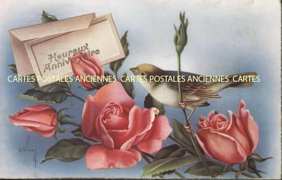 Cartes postales anciennes > CARTES POSTALES > carte postale ancienne > cartes-postales-ancienne.com Anniversaire