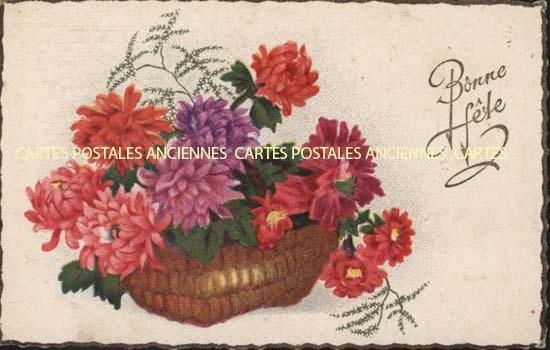 Cartes postales anciennes > CARTES POSTALES > carte postale ancienne > cartes-postales-ancienne.com Fleurs avec vase