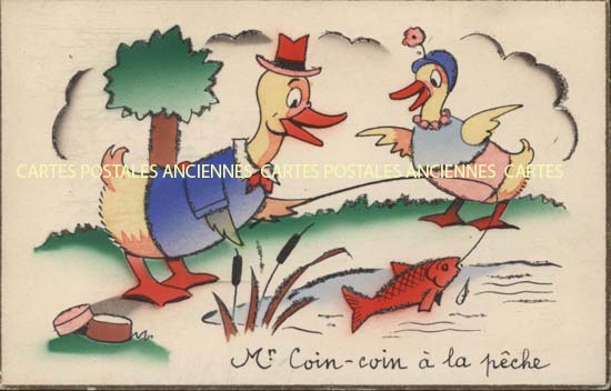 Cartes postales anciennes > CARTES POSTALES > carte postale ancienne > cartes-postales-ancienne.com Humour Peche Tournon Sur Rhone