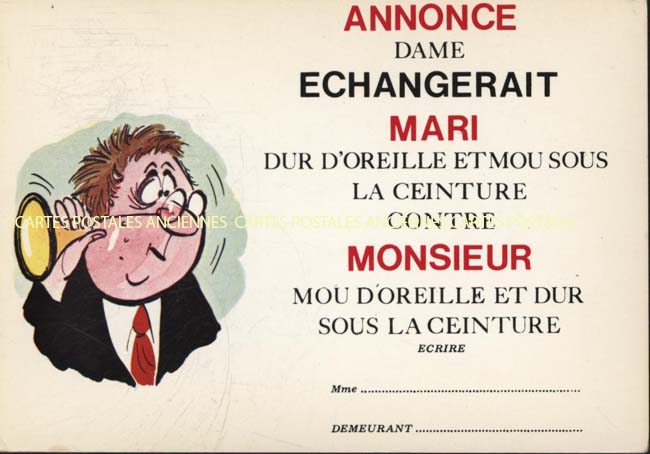 Cartes postales anciennes > CARTES POSTALES > carte postale ancienne > cartes-postales-ancienne.com Humour