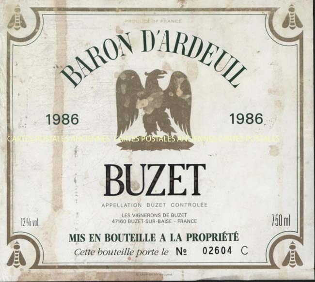 Cartes postales anciennes > CARTES POSTALES > carte postale ancienne > cartes-postales-ancienne.com Etiquette vin