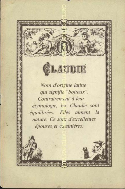 Cartes postales anciennes > CARTES POSTALES > carte postale ancienne > cartes-postales-ancienne.com Fantaisie prenom