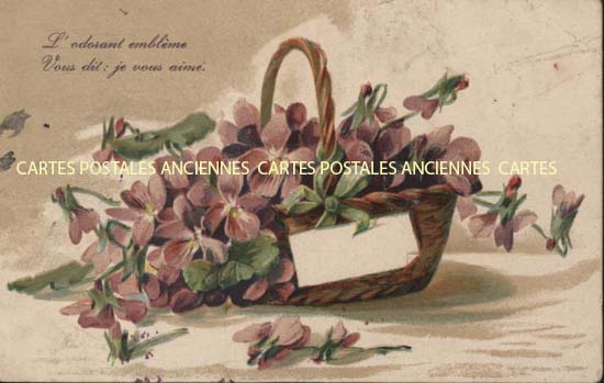 Cartes postales anciennes > CARTES POSTALES > carte postale ancienne > cartes-postales-ancienne.com Fleurs avec vase