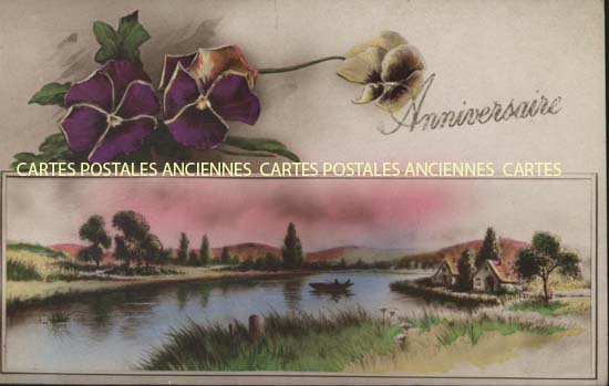 Cartes postales anciennes > CARTES POSTALES > carte postale ancienne > cartes-postales-ancienne.com Anniversaire