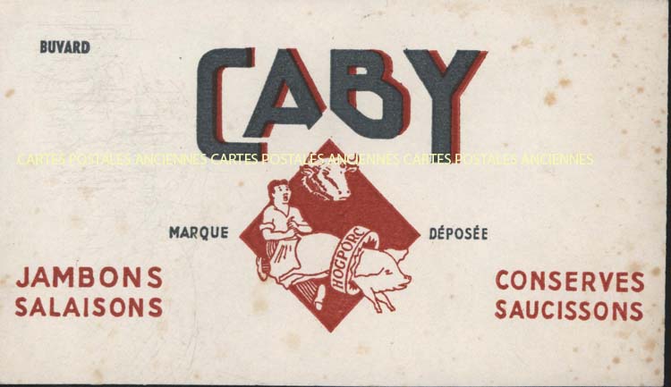 Advertising blotters Jambons salaisons</b>