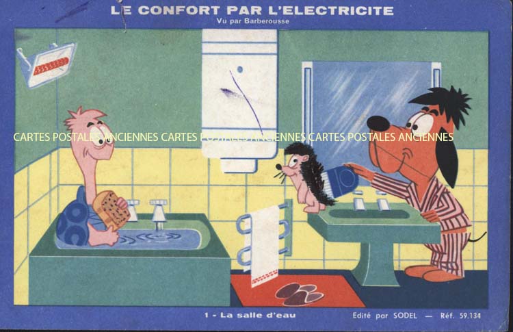 Cartes postales anciennes > CARTES POSTALES > carte postale ancienne > cartes-postales-ancienne.com Buvard publicitaire Electricite</b>