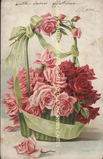 Cartes postales anciennes > CARTES POSTALES > carte postale ancienne > cartes-postales-ancienne.com Fleurs avec vase