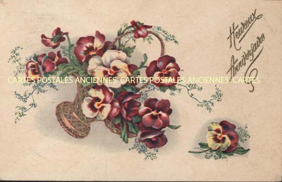 Cartes postales anciennes > CARTES POSTALES > carte postale ancienne > cartes-postales-ancienne.com Fleurs avec vase