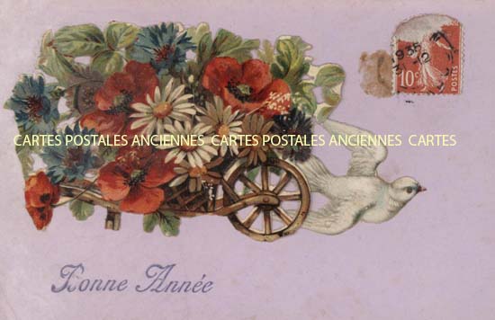 Cartes postales anciennes > CARTES POSTALES > carte postale ancienne > cartes-postales-ancienne.com Fleurs avec vase