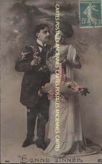Cartes postales anciennes > CARTES POSTALES > carte postale ancienne > cartes-postales-ancienne.com Theme personnages couple