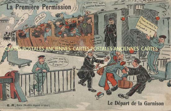 Cartes postales anciennes > CARTES POSTALES > carte postale ancienne > cartes-postales-ancienne.com Militaire Humour