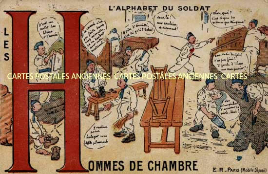 Cartes postales anciennes > CARTES POSTALES > carte postale ancienne > cartes-postales-ancienne.com Militaire Humour