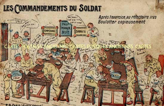 Cartes postales anciennes > CARTES POSTALES > carte postale ancienne > cartes-postales-ancienne.com Militaire Humour