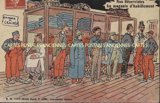 Cartes postales anciennes > CARTES POSTALES > carte postale ancienne > cartes-postales-ancienne.com Militaire Humour