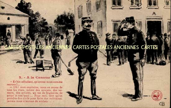 Cartes postales anciennes > CARTES POSTALES > carte postale ancienne > cartes-postales-ancienne.com Militaire Humour