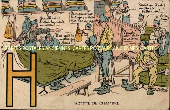 Cartes postales anciennes > CARTES POSTALES > carte postale ancienne > cartes-postales-ancienne.com Militaire Humour