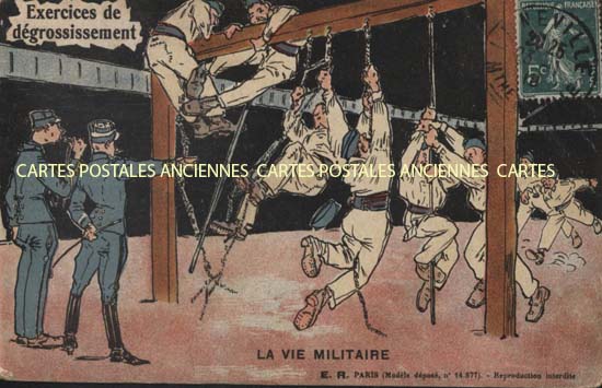 Cartes postales anciennes > CARTES POSTALES > carte postale ancienne > cartes-postales-ancienne.com Militaire Humour