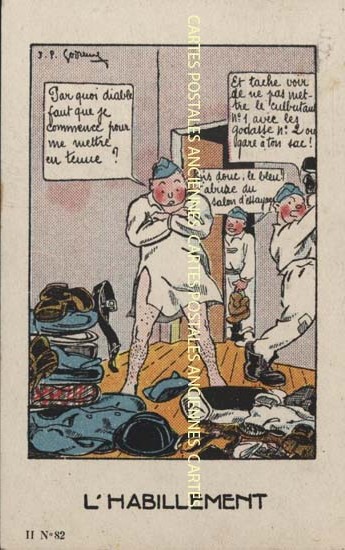 Cartes postales anciennes > CARTES POSTALES > carte postale ancienne > cartes-postales-ancienne.com Militaire Humour