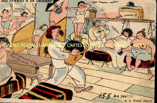 Cartes postales anciennes > CARTES POSTALES > carte postale ancienne > cartes-postales-ancienne.com Militaire Humour
