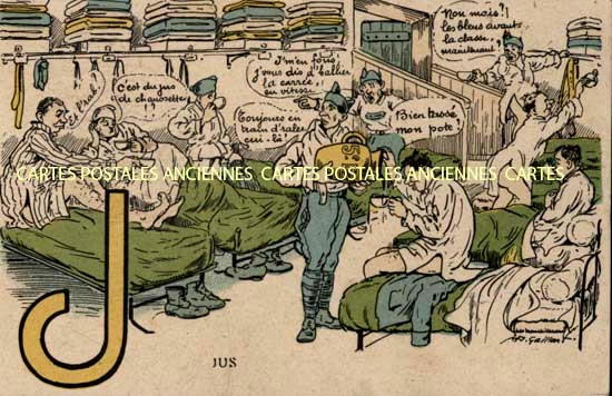 Cartes postales anciennes > CARTES POSTALES > carte postale ancienne > cartes-postales-ancienne.com Militaire Humour