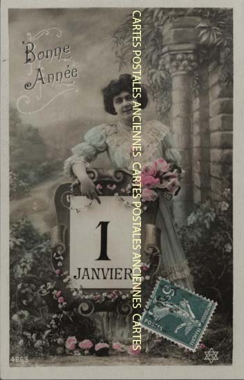 Cartes postales anciennes > CARTES POSTALES > carte postale ancienne > cartes-postales-ancienne.com Nouvelle annee Bonne annee