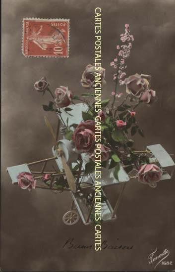 Cartes postales anciennes > CARTES POSTALES > carte postale ancienne > cartes-postales-ancienne.com Fleurs avec vase