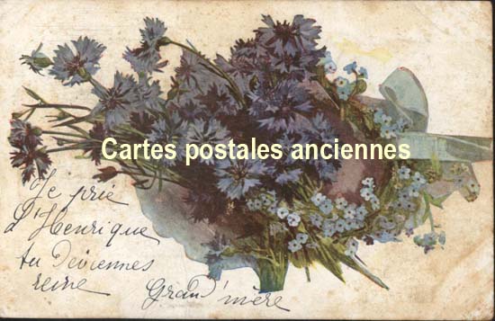 Cartes postales anciennes > CARTES POSTALES > carte postale ancienne > cartes-postales-ancienne.com Fleurs avec vase