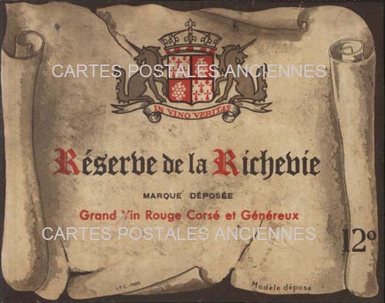 Cartes postales anciennes > CARTES POSTALES > carte postale ancienne > cartes-postales-ancienne.com Etiquette vin